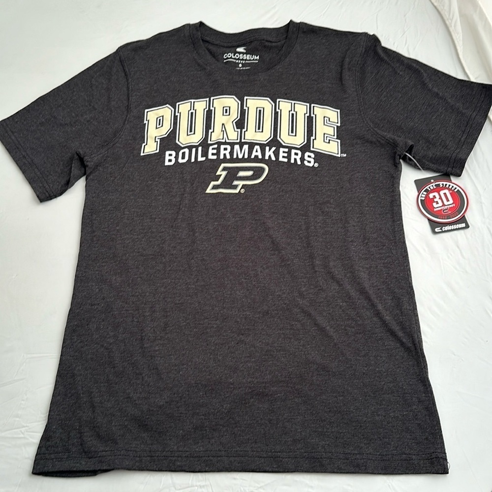Colosseum Purdue University Boilermakers dark gray logo short sleeve t-shirt